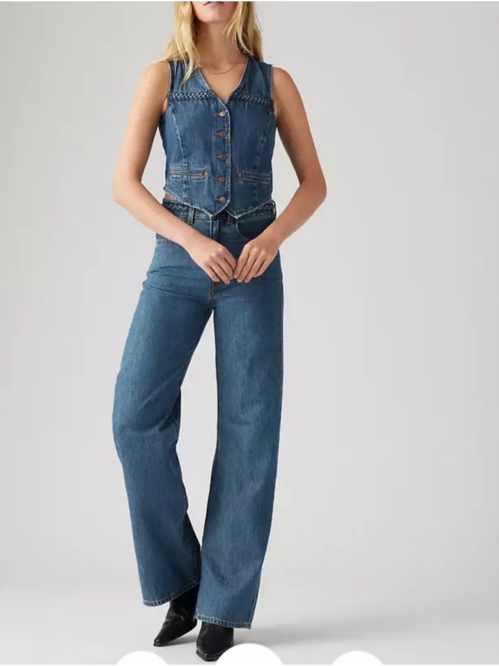 LEVI'S RIBCAGE WIDE LEG BRAIDED JEAN